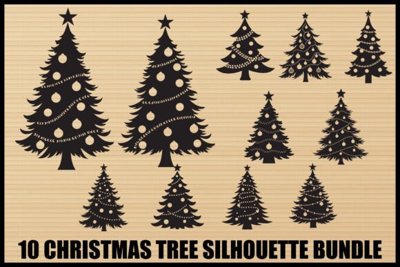 Download Christmas Tree Silhouette Set - Set Collection