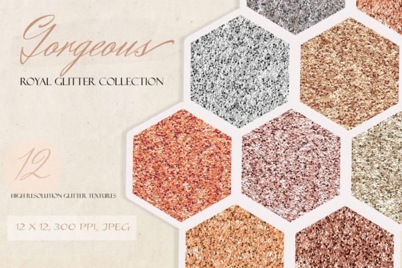 Download Royal Metallic Glitter Digital Paper Set - Set Collection