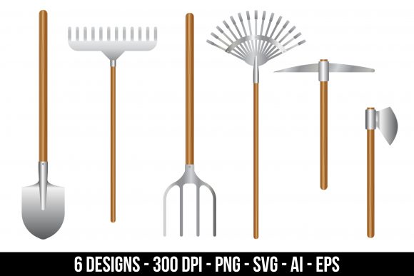 Download Gardening Tools Clipart Set. - Set Collection