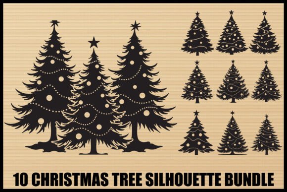 Download Christmas Tree Silhouette Set - Set Collection