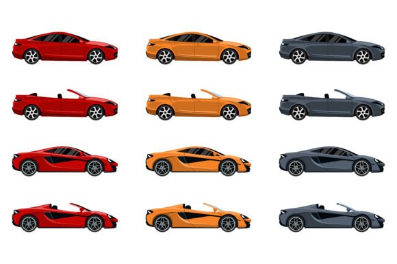 Download Set of Sports Cars and Convertibles - Set Collection