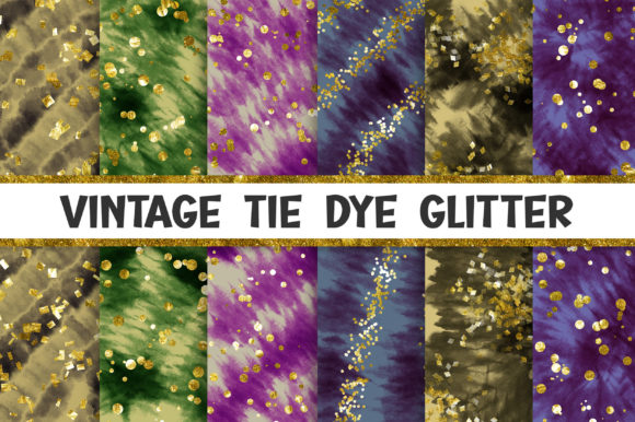Download Vintage Tie Dye Glitter Background Set - Set Collection