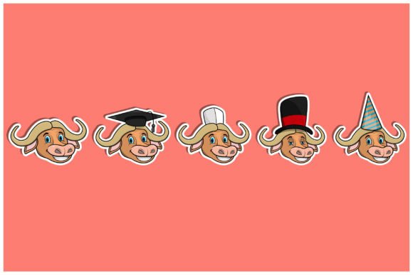 Download Head Buffalo Animal Sticker Set - Set Collection