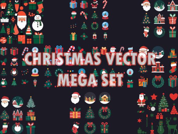 Download Christmas Vector Mega Set Collection - Set Collection