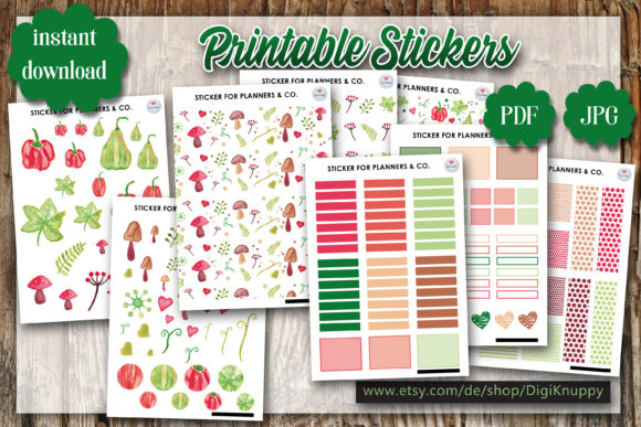 Download Autumn Watercolor Unique Stickerset - Set Collection