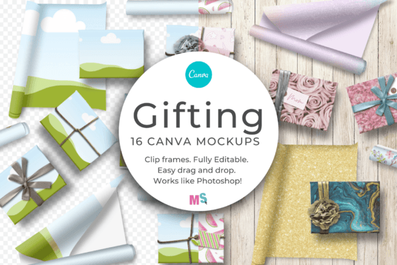 Download Gifting Mockups for Canva - Gifting Collection