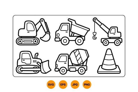 Download Construction Vehicle Clipart Set - Set Collection
