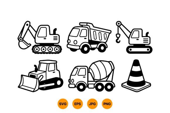 Download Construction Vehicle Clipart Set - Set Collection