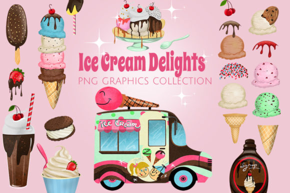 Download Ice Cream Shoppe Graphics Set - Set Collection