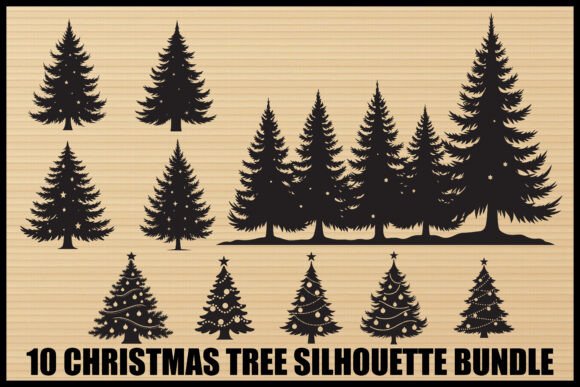 Download Christmas Tree Silhouette Set - Premium Resources