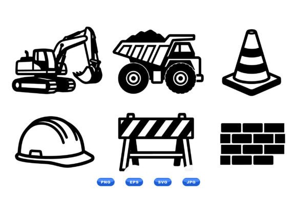 Download Construction Vehicle Clipart Set - Set Collection
